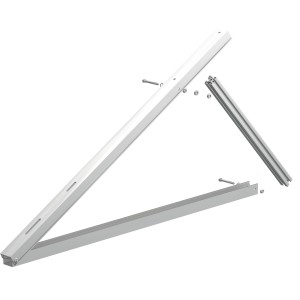 Solar Modulträgerprofil, 53x38x4000 mm, zur Befestigung von PV-Modulen. Individuelle Ständerdreiecke.