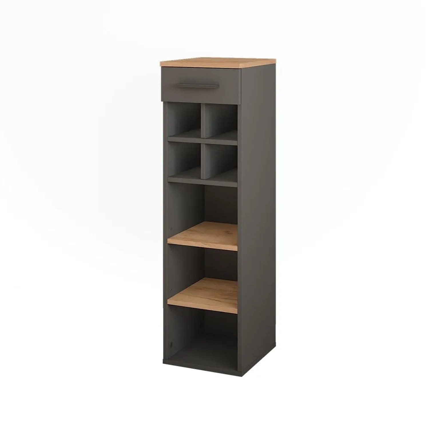 Vicco Weinregal Repose Goldkraft Eiche Anthrazit 30 x 106 Art Nr 55359