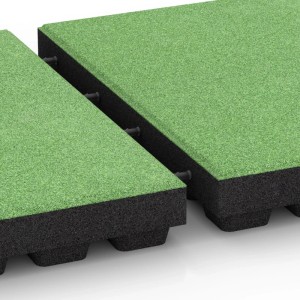 WARCO Fallschutzplatte-205 cm Lindgrün 50 x 50 x 7 cm