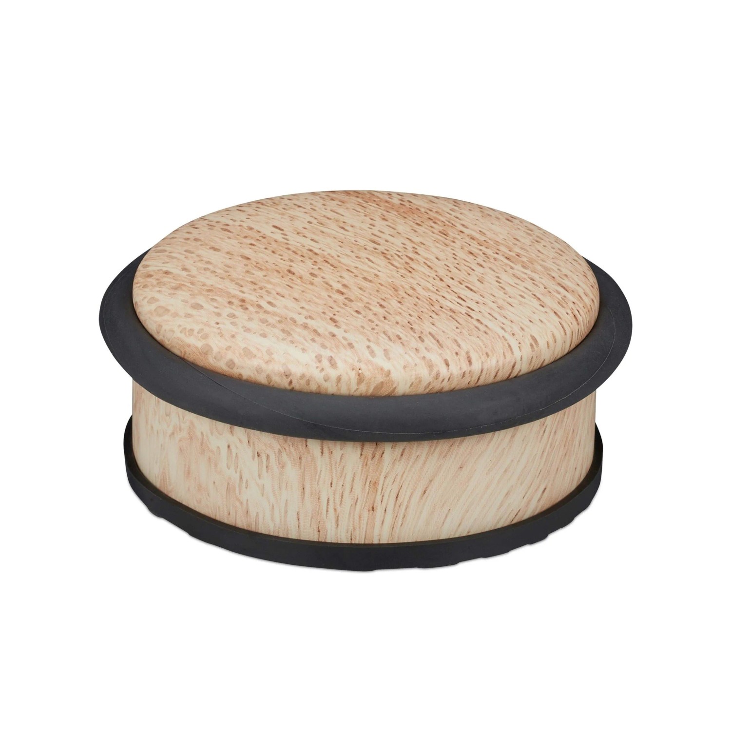 Relaxdays Türstopper Edelstahl Holzoptik Rutschfest Schwer 5 cm x 10,5 cm 1,1 kg