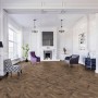 Verlegtes, wasserresistentes Laminat Masterfloor AQUAline Eiche Milano Vittorio 8 mm im Wohnraum.