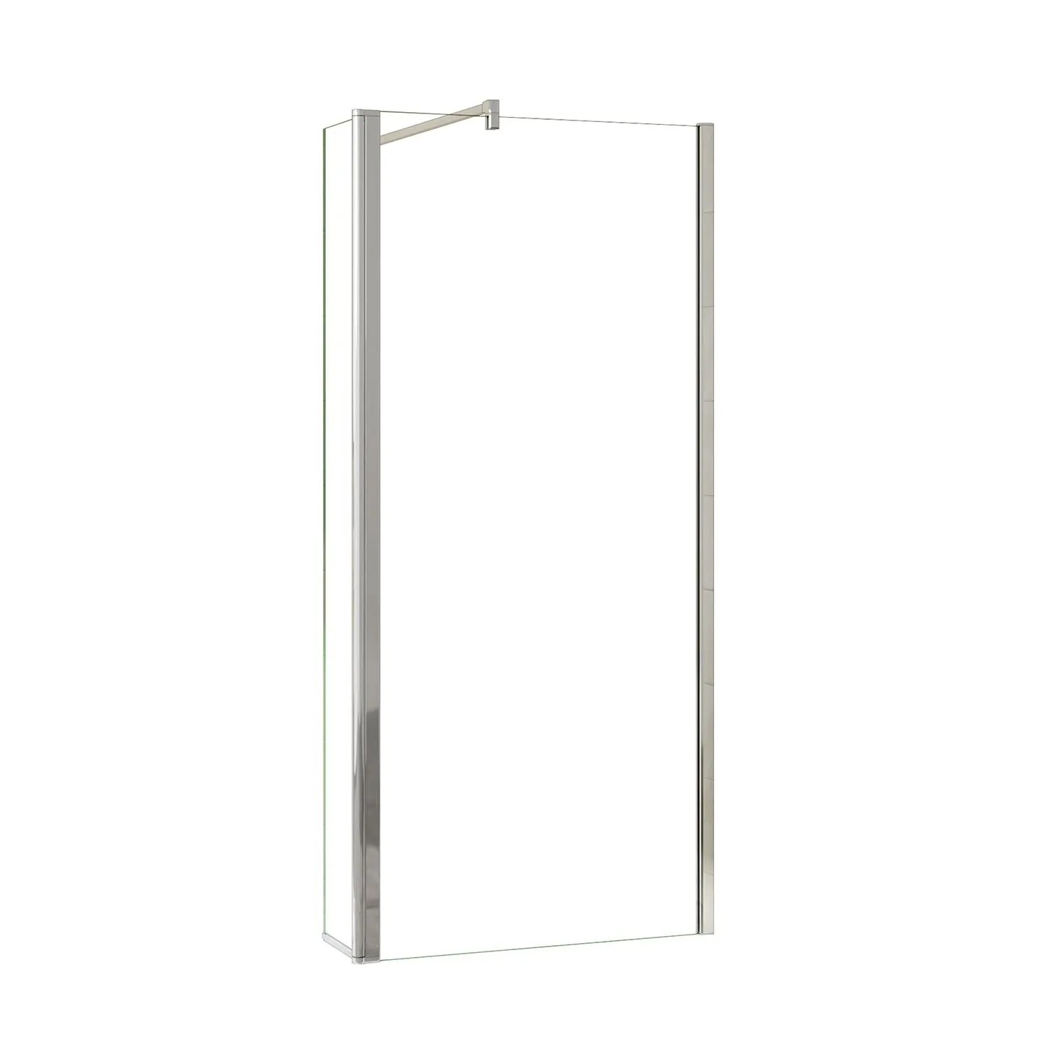 AICA Walk In Dusche 40x200cm Duschwand 10mm NANO ESG Glas Mit Stabilisatoren + Flipper Panel 40x200cm F132