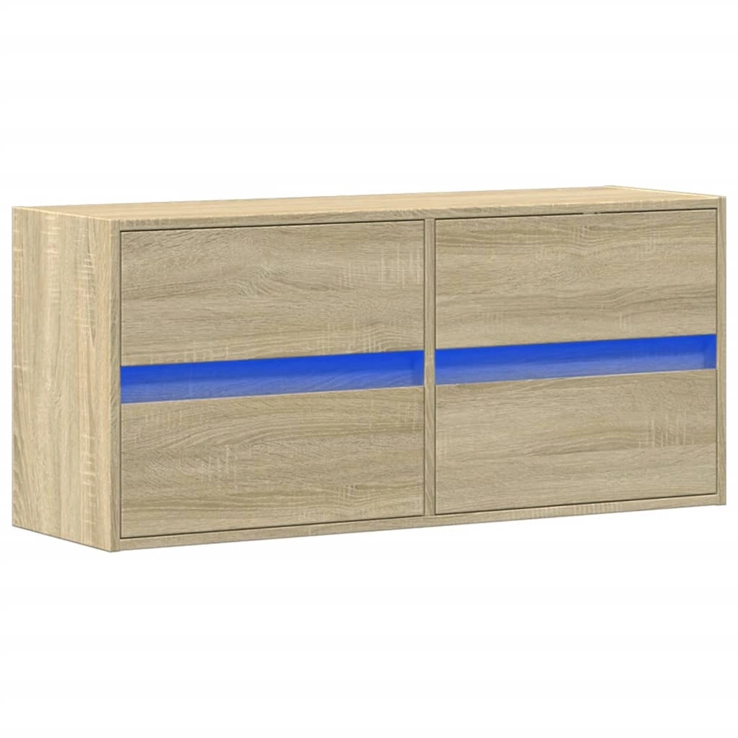 vidaXL TV-Wandschrank mit LED-Beleuchtung Sonoma-Eiche 100x31x45 cm 852294 günstig online kaufen