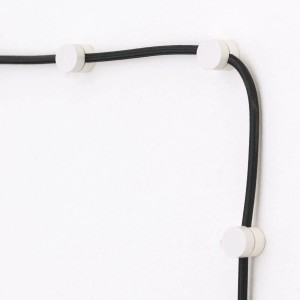Orion Lightstyle Kabelhalter, 5er Set, Weiß, zur Befestigung von Lampenkabeln an der Wand.