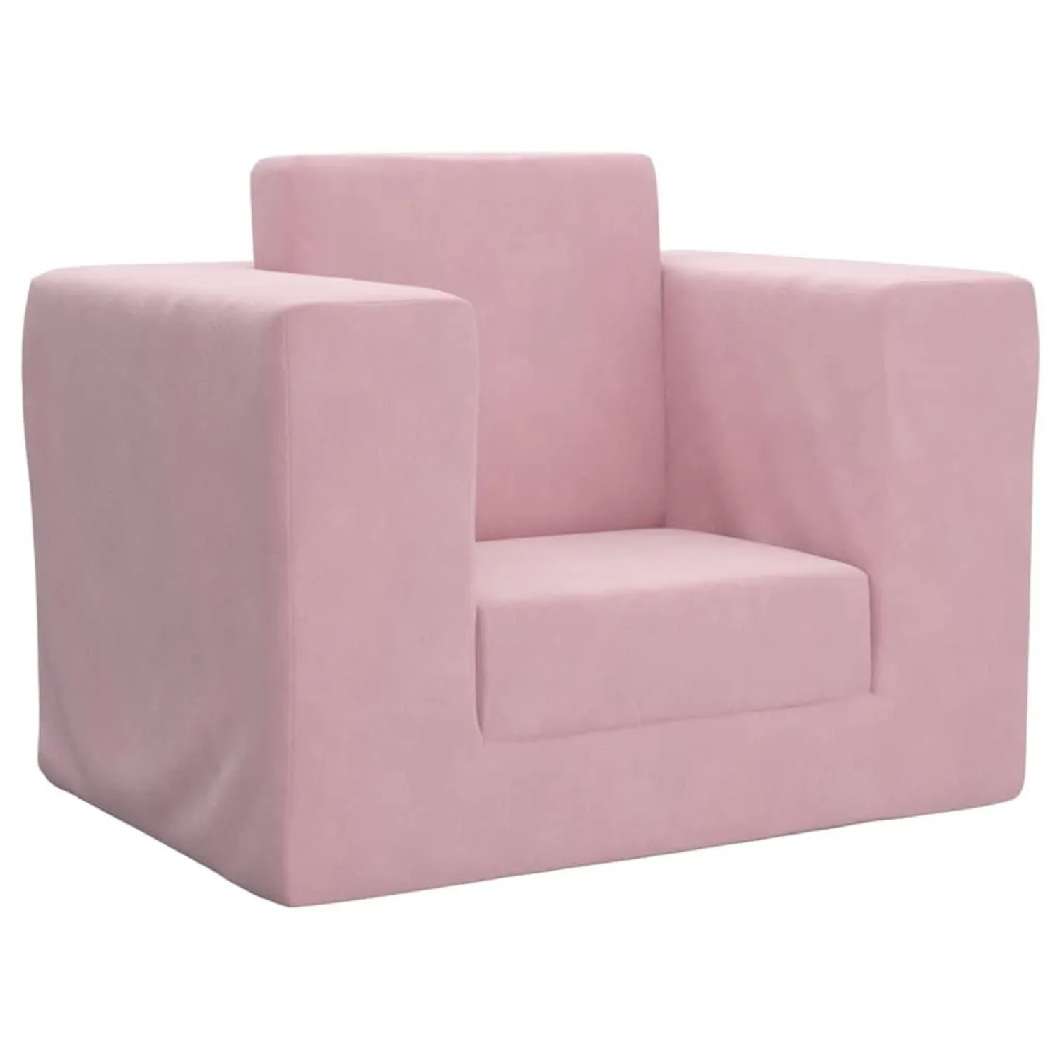 vidaXL Schlafsofa für Kinder Rosa Weicher Plüsch 4104807