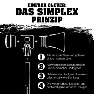 Halder Simplex ErsatzStiel aus Holz für Spaltaxt 685mm