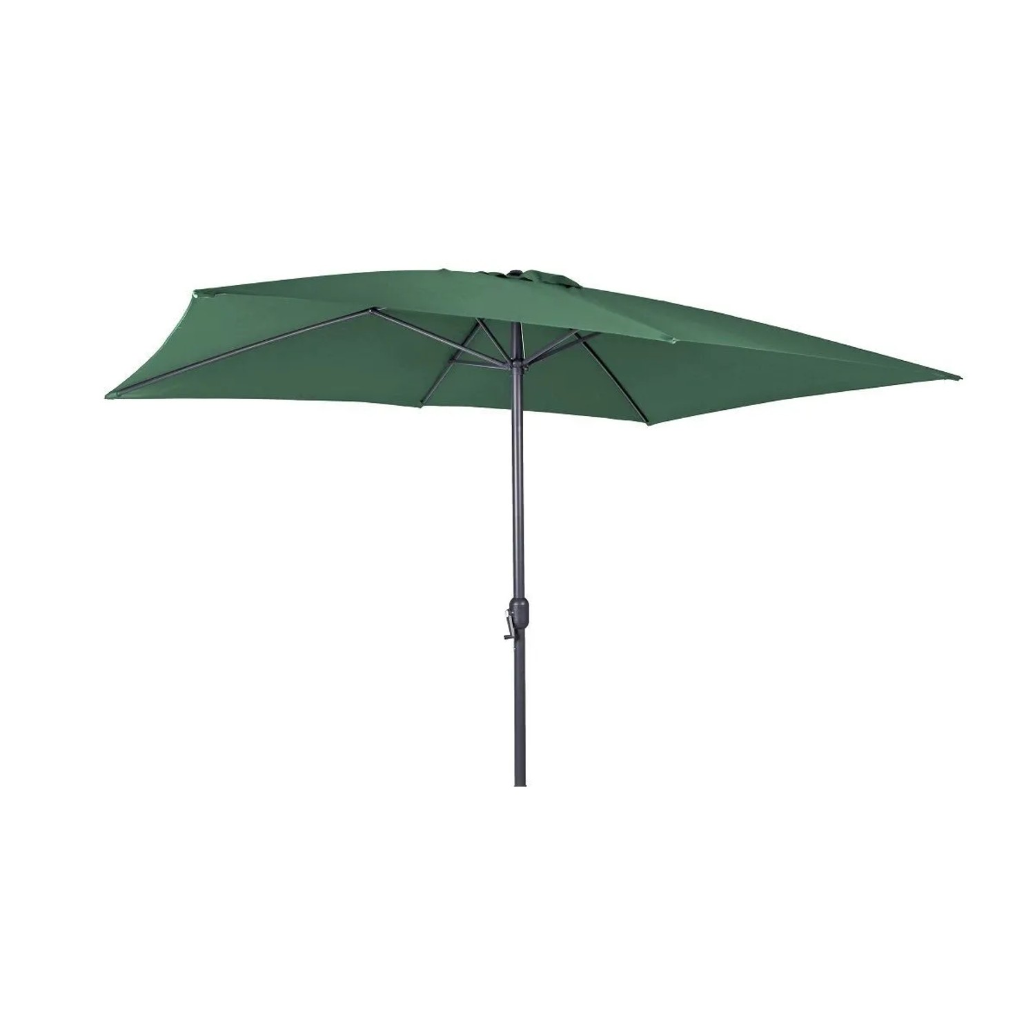 Lex Alu Sonnenschirm 300x200 cm UV30+ Rechteckig Kurbelschirm Gartenschirm Grün
