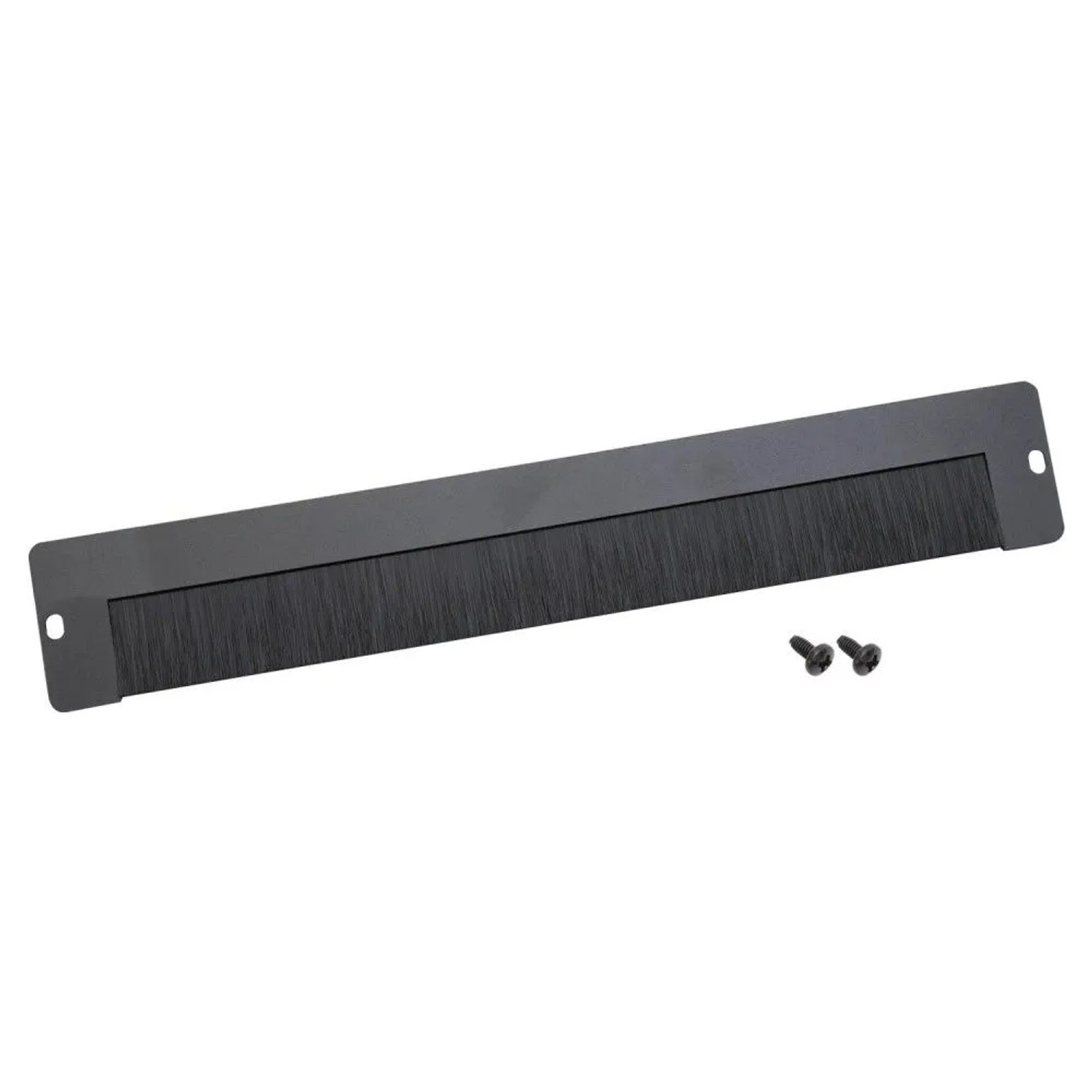 HMF 66429 Kabeldurchführung mit Bürsteneinsatz für 19 Zoll Serverschrank Außen Schwarz