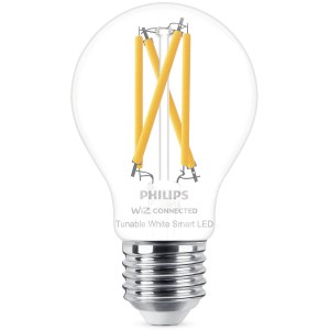 Philips Smart LED-Leuchtmittel E27 Filament, klare Standardform, 60W, Einzelpack.
