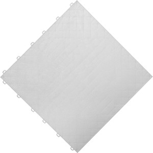 Florco Kunststoff-Klickfliese, weiss-alu, 40x40 cm. Bodenfliese mit Klicksystem.