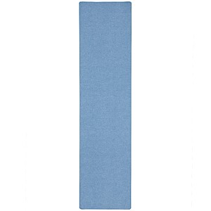 Blauer Snapstyle Teppichläufer Strong, Feinschlingen Velour, 80x160cm.