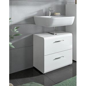 Inn.Furn Waschbeckenunterschrank in Weiß Hochglanz 60 cm Cover
