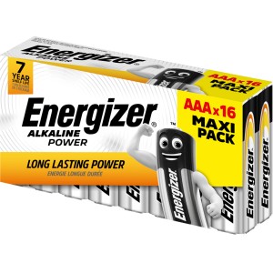 Energizer Alkaline Power Micro AAA Batterien, 16er Pack. Langlebige Batterien für Geräte des täglichen Gebrauchs.
