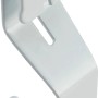 Weißer Metall-Multifunktionshaken (8cm) für Regalsysteme.