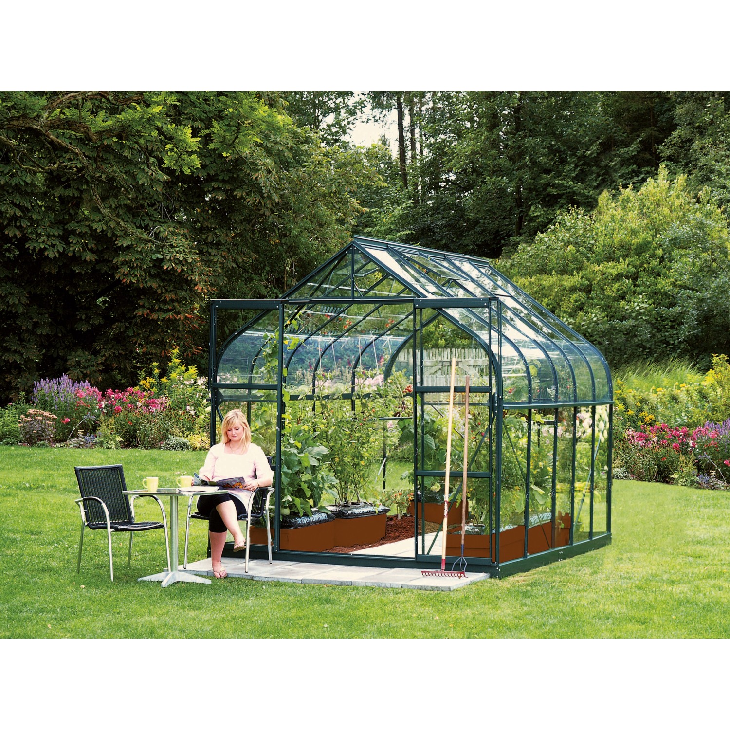 Vitavia Gewächshaus Diana 8300 ESG 3 mm Smaragd Vorzugsset kaufen bei OBI