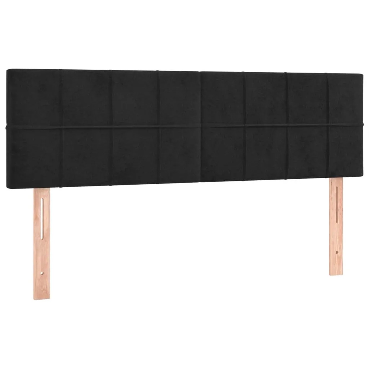 vidaXL Kopfteile 2 Stk Schwarz 72x5x78/88 cm Samt 346056