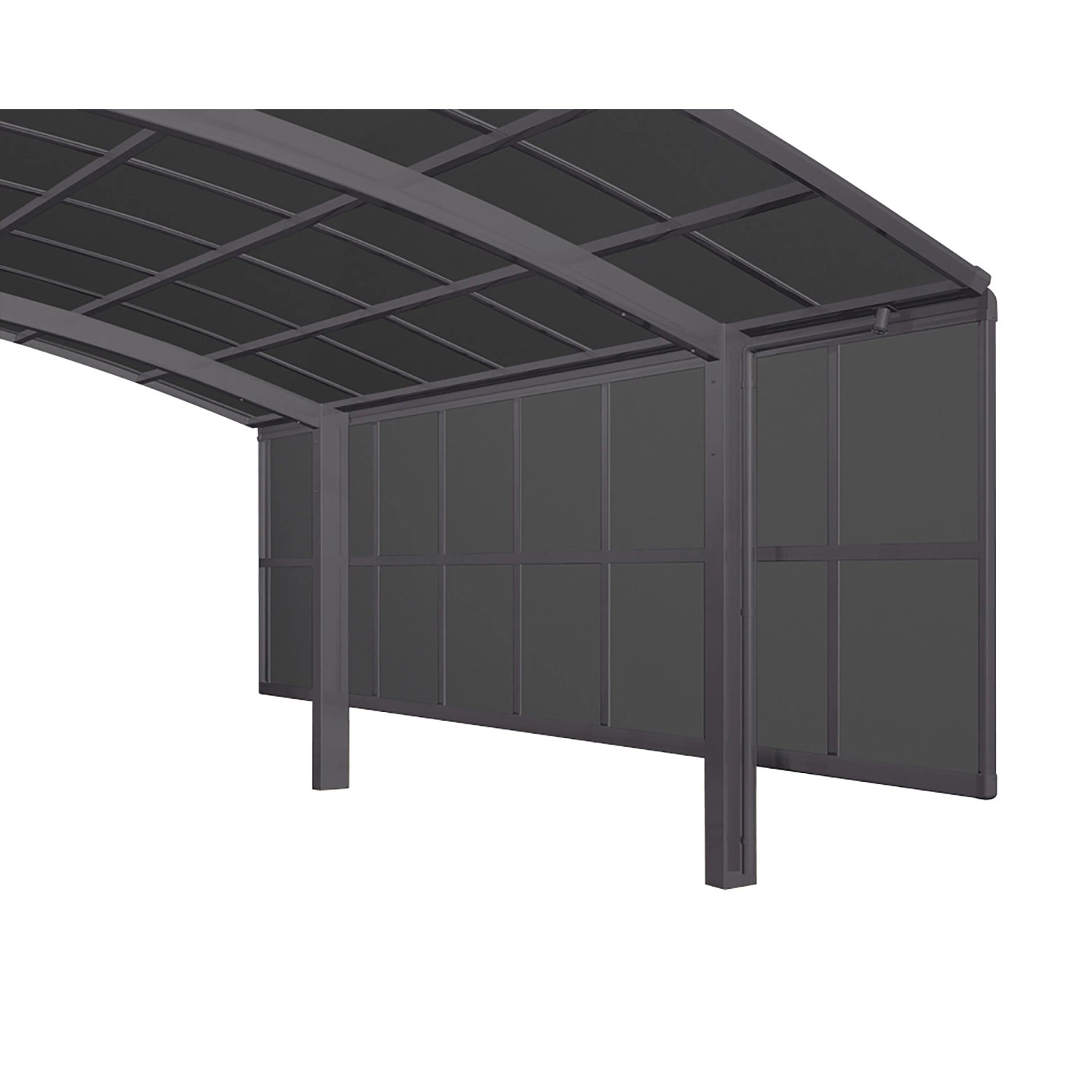 Ximax Carport Seitenwand 2 Module 150 cm Schwarz Sonderfertigung günstig online kaufen