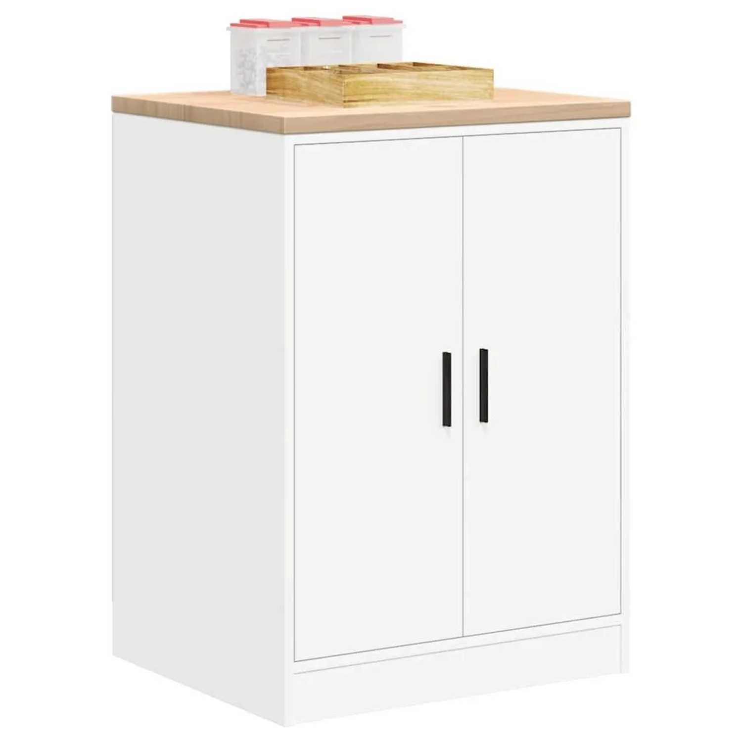 vidaXL Garagen-Aufbewahrungsschrank Weiß 60x51x85 cm Massivholz Kiefer 860571_4