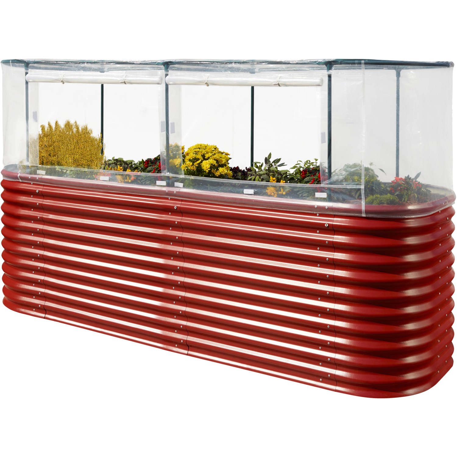 Vitavia Hochbeet Basic mit Abdeckung, 95x78x238cm, zum Schutz vor Schädlingen und Niederschlag.