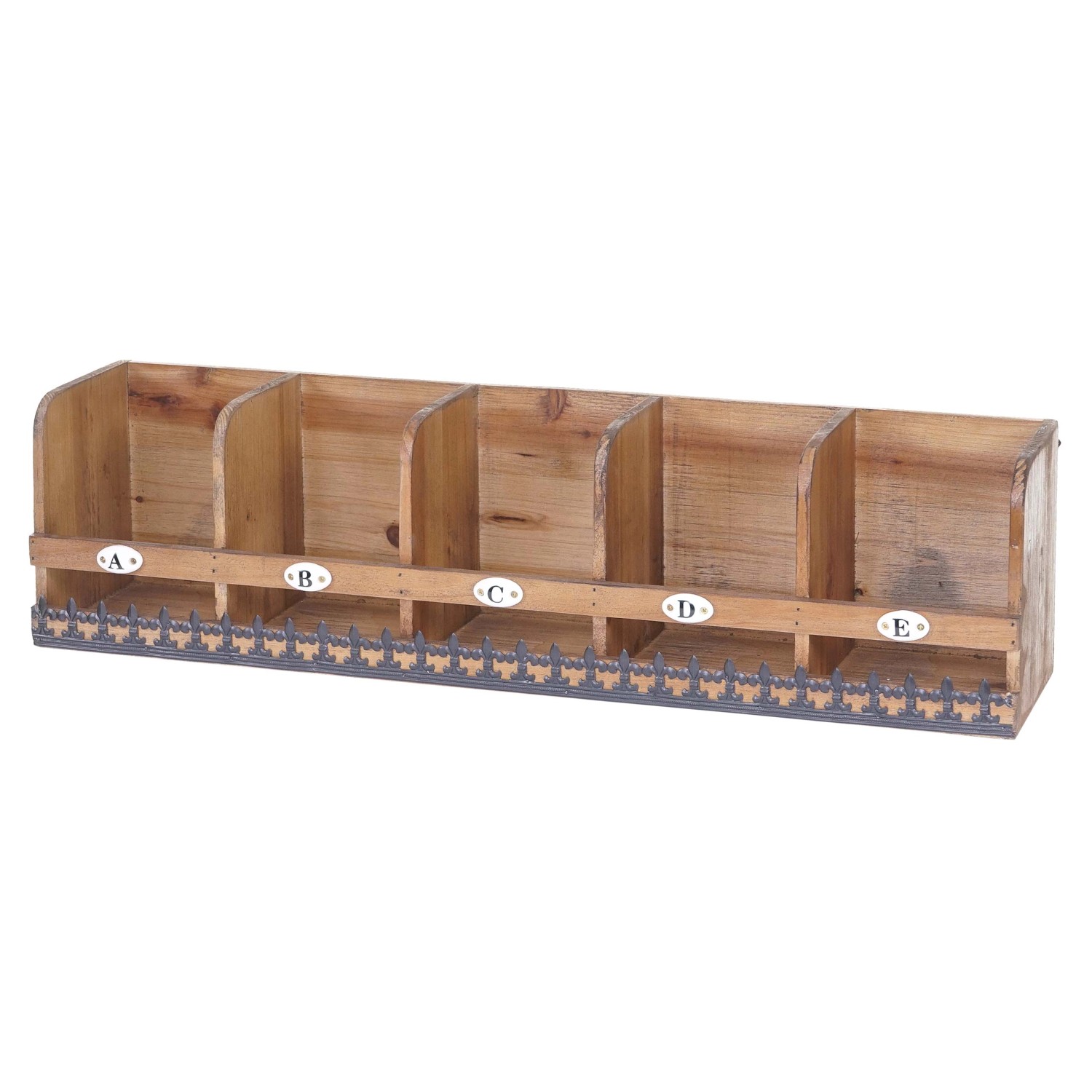BERLINLODGE Wandregal HxBxT 71x18x16cm Tanne Holz Massiv Vintage Shabby-Loo günstig online kaufen