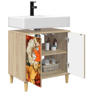 vidaXL Badezimmerschrank GENNEP Sonoma 60 x 40 x 60 cm Holzwerkstoff 8007395