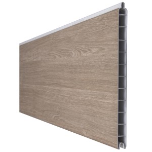 GroJa Einzelprofil Premium Basicline, 180 cm, Sheffield Oak Dekor für Sichtschutzzaun.