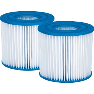 2er-Pack Summer Waves Filterkartuschen Typ D für Pools, Ø 10,5 x 9,5 cm.