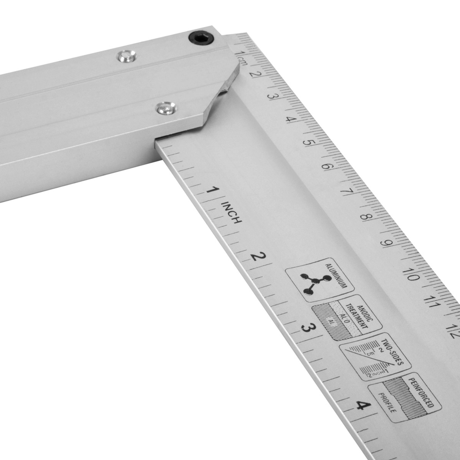 STAHLWERK Aluminium-Anschlagwinkel 3er Set, 400mm, Schlosserwinkel für Handwerk und DIY.