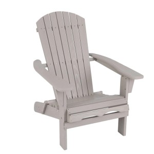 Costway Adirondack Stuhl Klappbar Holz Grau 180 kg Tragfähigkeit