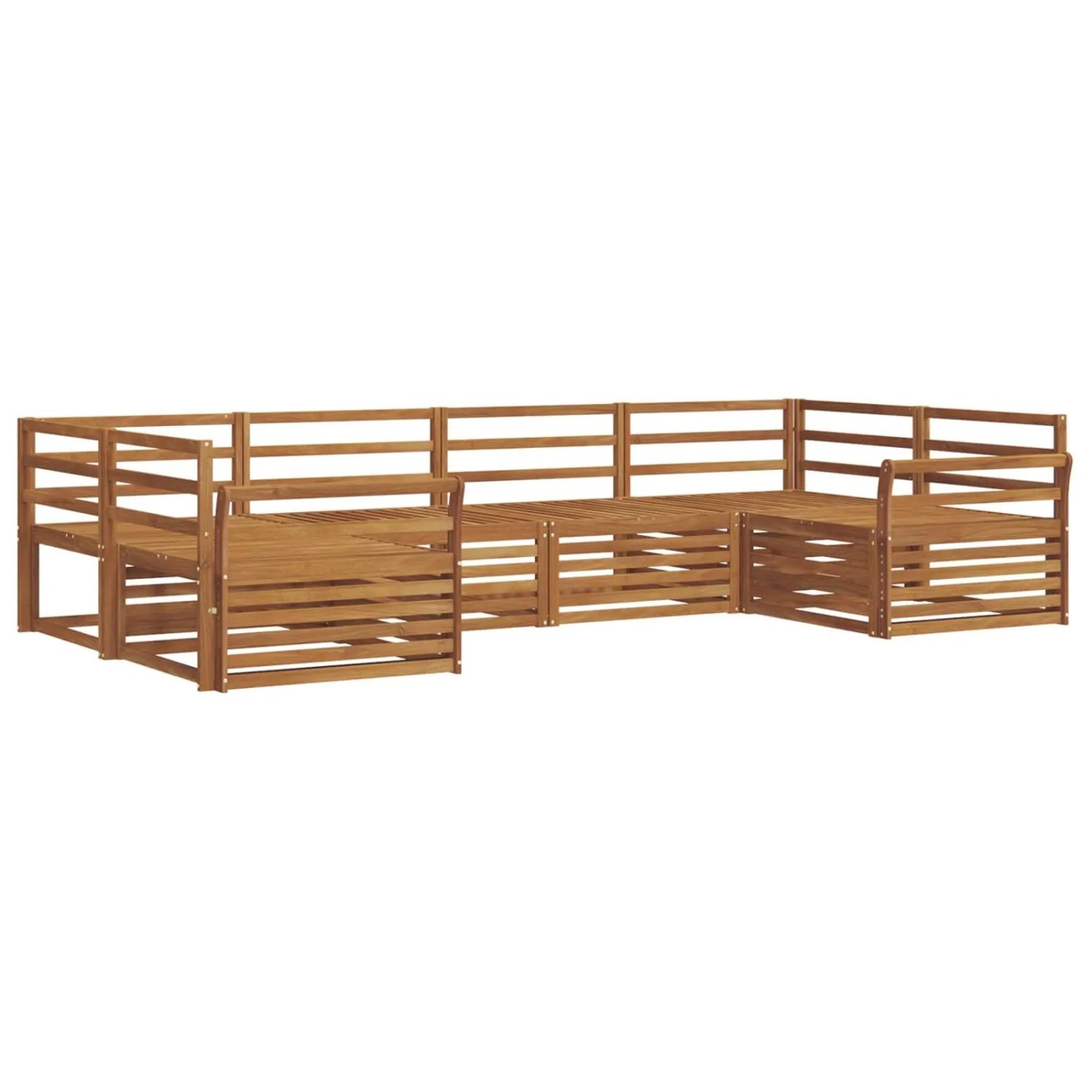 vidaXL Sofagarnituren 6 Tlg Natur Massivholz Akazie 3374019