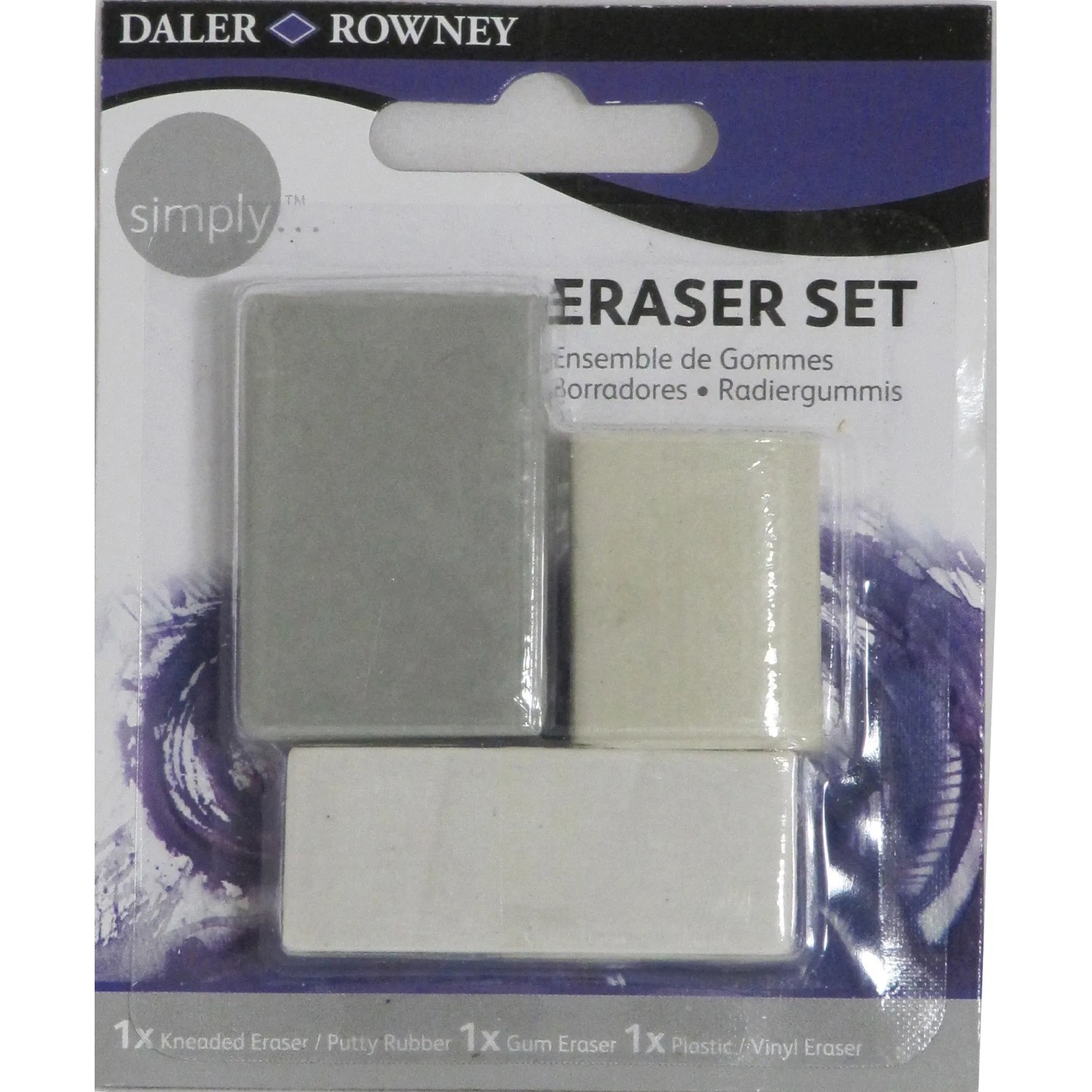 Daler-Rowney Simply Zeichen-Zubehör-Set aus 3 Radierern