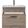 Pelipal Waschtisch Quickset 313, 65 cm, Sanremo Eiche Terra. Waschbeckenunterschrank mit Schublade und Softclose.