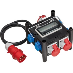 Brennenstuhl Baustromverteiler mit CEE-Stecker, 2 m Kabel, IP44 für Baustellen.