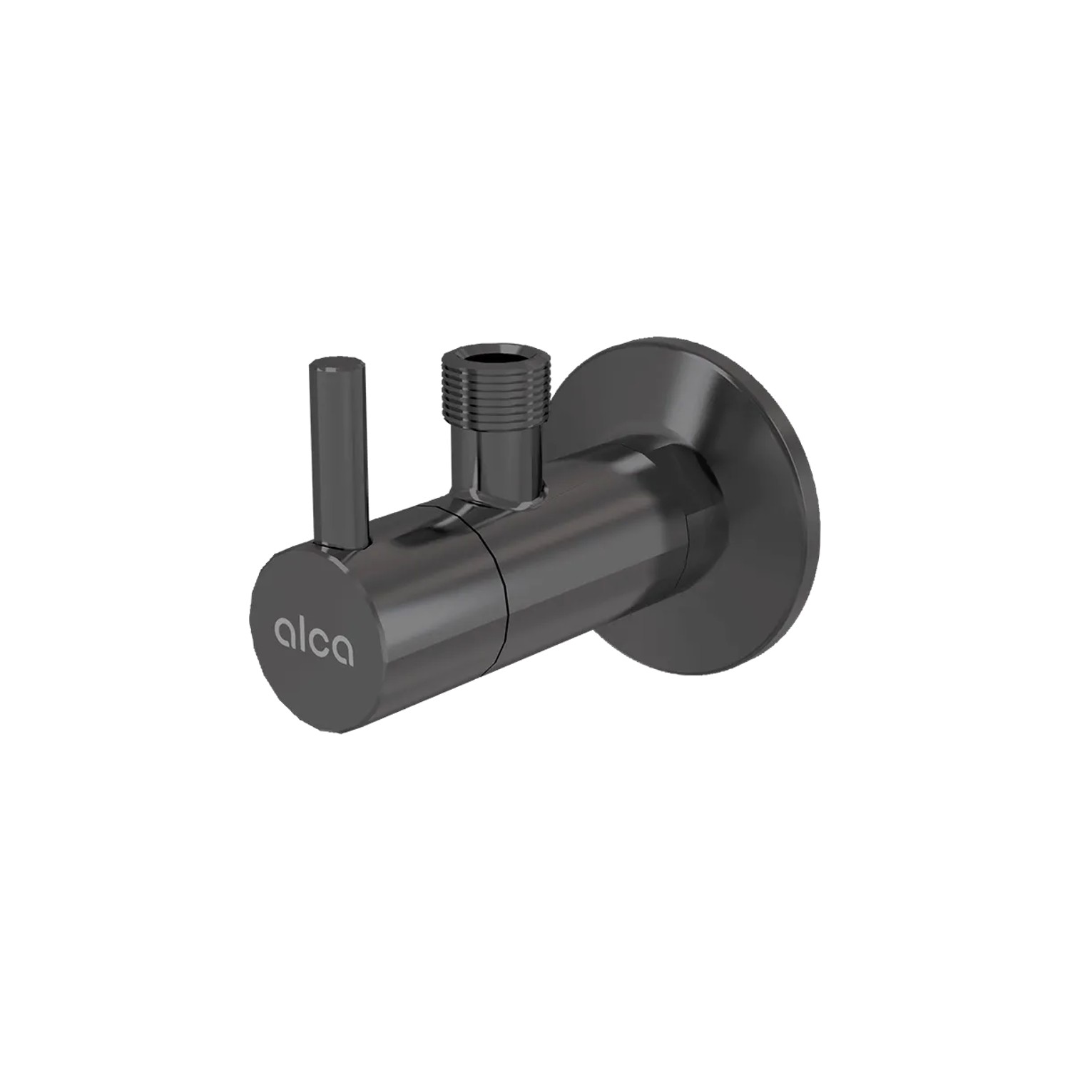 Alcadrain Eckventil mit Schmutzfilter 1/2 Zoll x 3/8 Zoll Gun Metal matt gebürstet