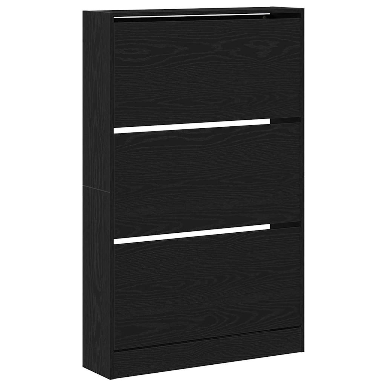 vidaXL Schuhschrank Schwarze Eiche 80 x 21 x 125,5 cm Holzwerkstoff 869104 günstig online kaufen