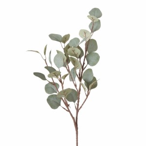 Boltze Dekozweig Eukalyptus, grün-braun, 69 cm. Künstlicher Eukalyptuszweig mit matten Blättern für Dekoration.