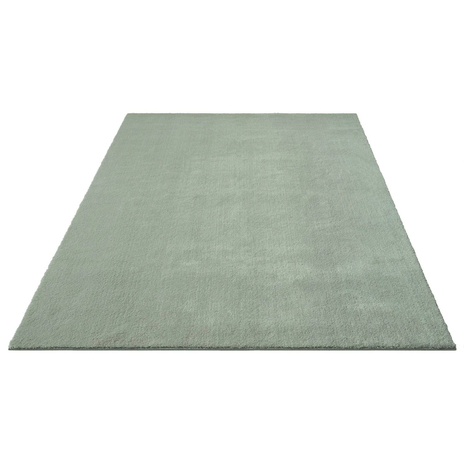 Floornovo Hochflor Teppich Grün Einfarbig 150 x 80 cm günstig online kaufen