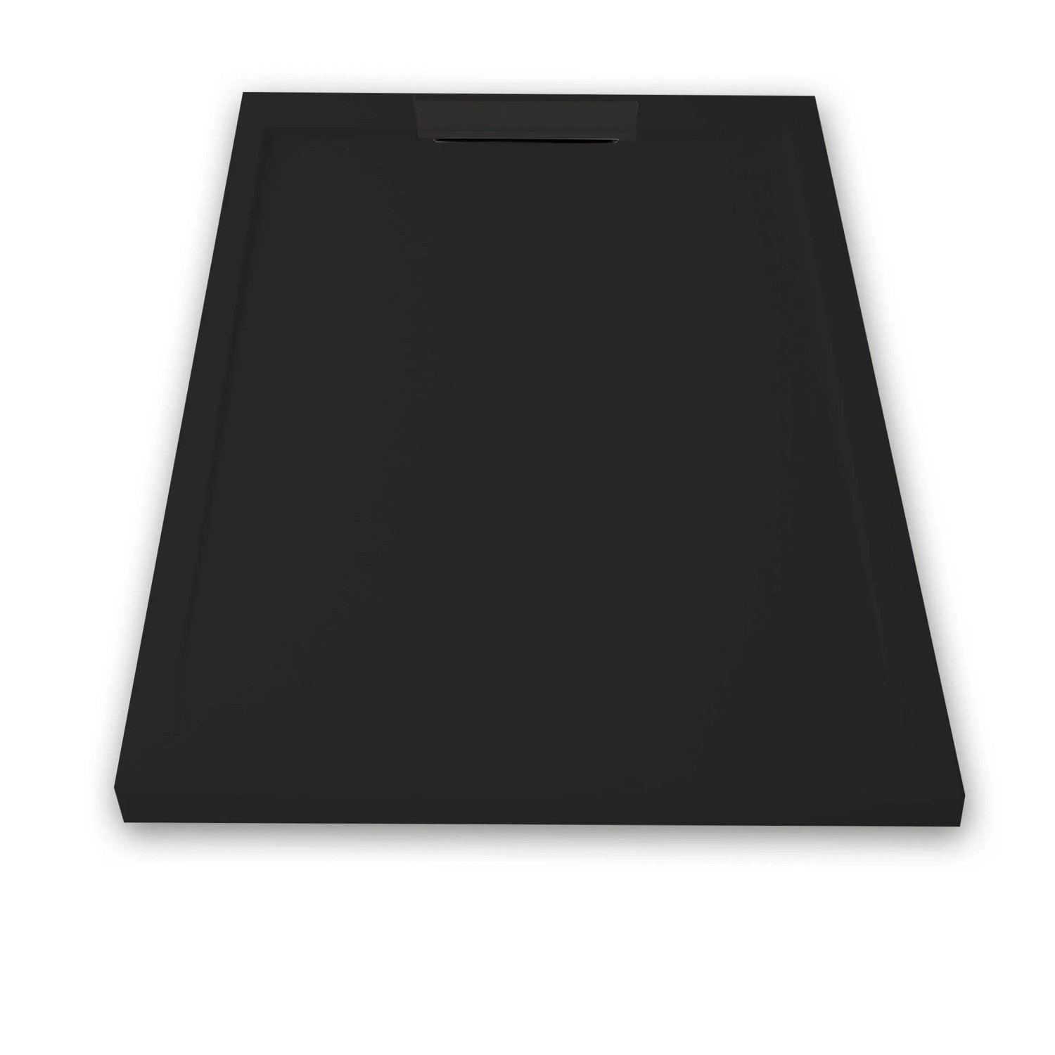 Mirlo Mineralguss Duschwanne Extra Flach Lux  Schwarz 90x180cm