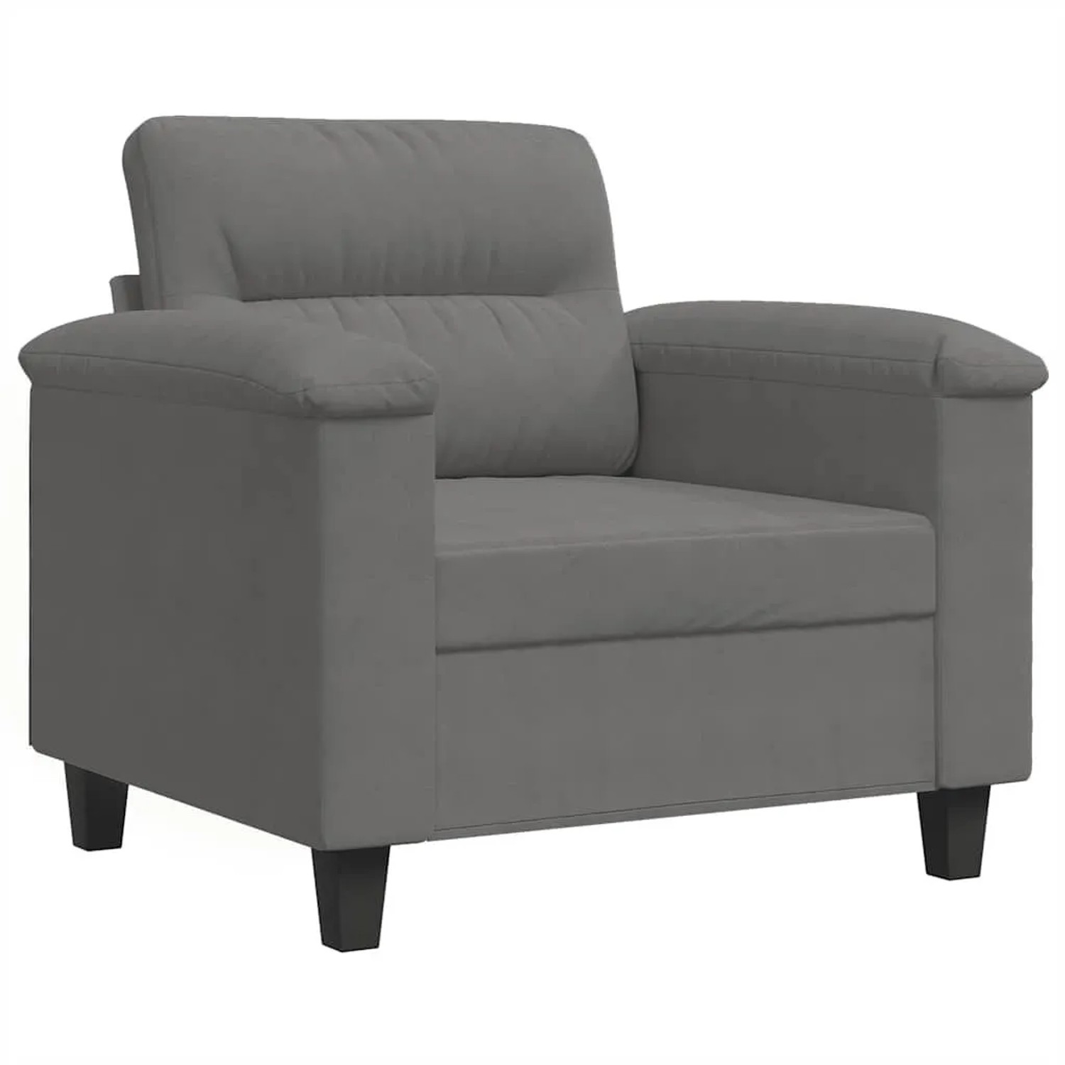 vidaXL Sessel Dunkelgrau 60 cm Mikrofasergewebe 359551