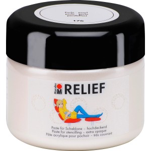 Marabu Relief Paste Perle, hochdeckend, 225ml. Acrylpaste für plastische Wandgestaltung.