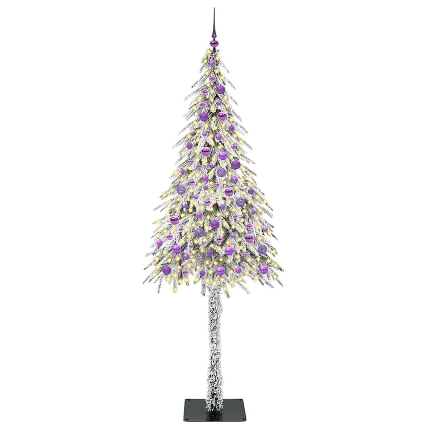 vidaXL Weihnachtsbaum mit 300 LEDs Weiß 210 cm PE und Stahl 3396248