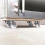 OBI Transportbrett TE-500 mit Mikrowelle, 500 kg Tragkraft, Rollen für Teppich.