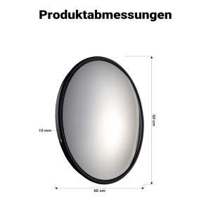 Wiltec Sicherheitsspiegel 60Cm Konvexspiegel Überwachungsspiegel Ladenspiegel