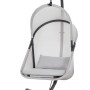Siena Garden Hängesessel Yobaya Easy Grey mit Stahlgestell und grauem Bezug.