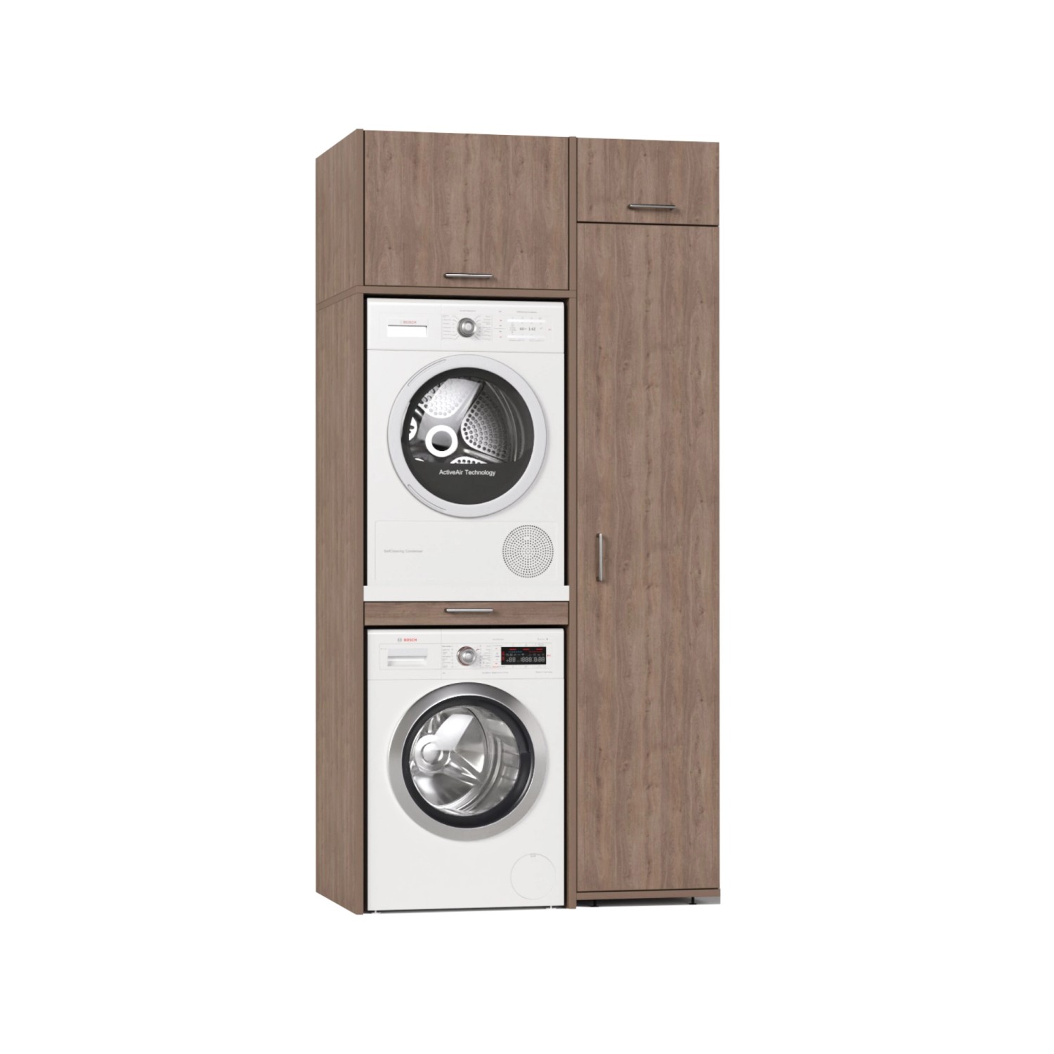 Waschturm Waschmaschinenschrank Slimline 3.3 Natur Eiche-Optik günstig online kaufen