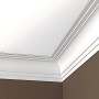 Eckleisten Set: 4 weiße Stuckleisten (8m) für Decke und Wand.