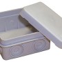 Abzweigdose IP54, 75x75x35mm, 10er-Pack. Dose mit Deckel und Ausgängen.