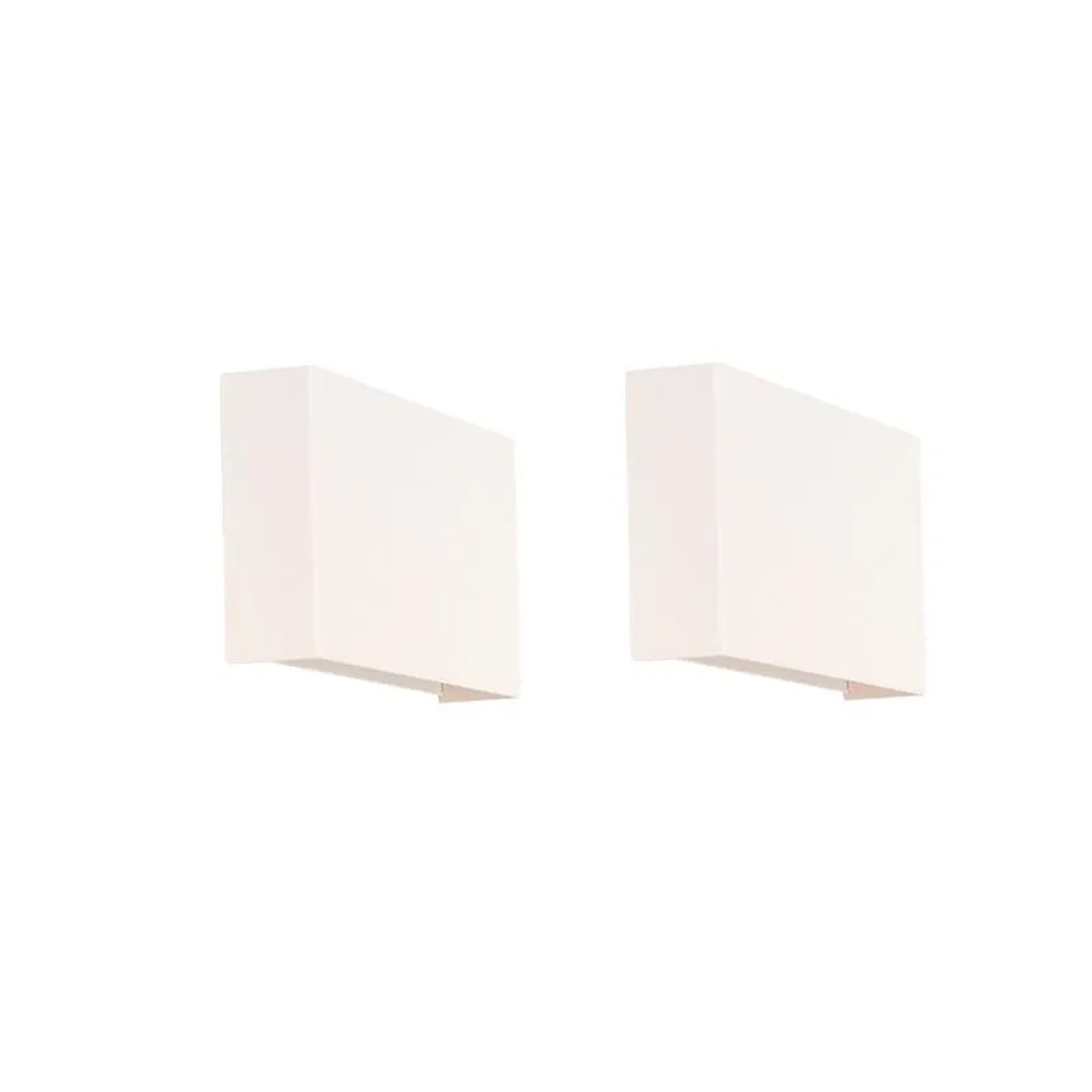 QAZQA 2er Set Moderne Wandleuchten Weiß Otan