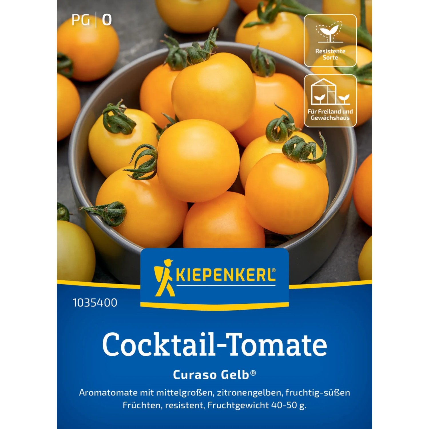 Kiepenkerl Cocktail-Tomate Curaso Gelb F1-Hybride