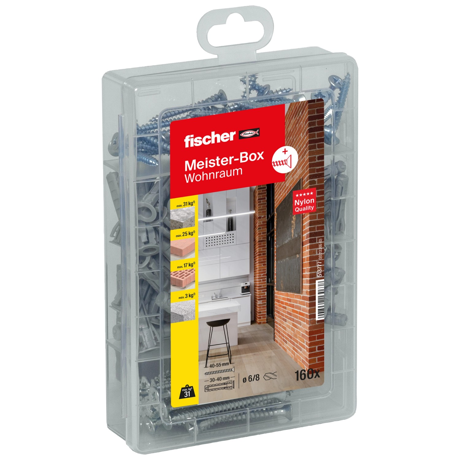 Fischer Meister-Box Wohnraum + Schrauben (160 Teile)